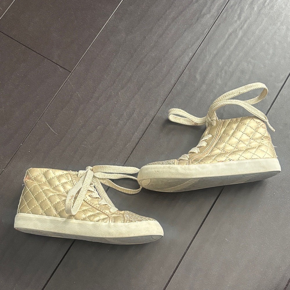 The Children's Place Gold Quilted Sneakers
